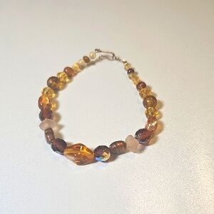 Elegant Multigemstone Unique Handcrafted Beaded Bracelet.
